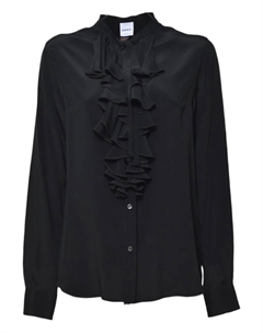 Рубашка с оборками, черный Aspesi