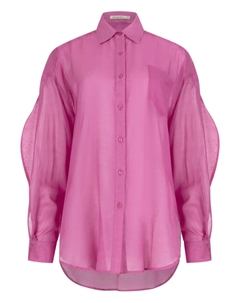Рубашка Jade с застежкой на пуговицы и рукавами-фонариками, розовый Paramidonna