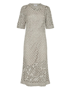 Платье миди Dazzling, нейтральный Brunello cucinelli