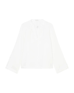 Блузка с рукавами-колокольчиками и V-образным вырезом, белый Marc o'polo