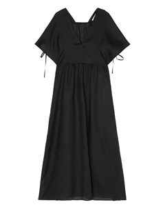 Платье миди с короткими рукавами и завязками, черный Marc o'polo