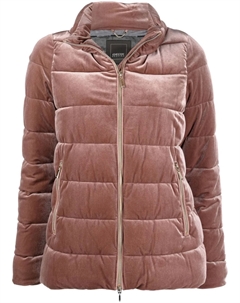 Бархатный пуховик, розовый Geox