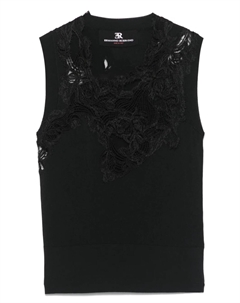 Кружевной топ, черный Ermanno scervino