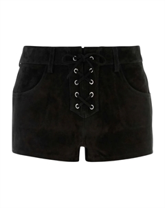 Кожаные шорты, черный Isabel marant