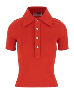 Вязаный топ-поло, красный Tory burch