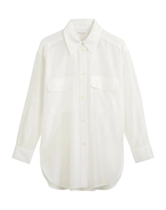 Прозрачная рубашка на пуговицах, белый Marc o'polo