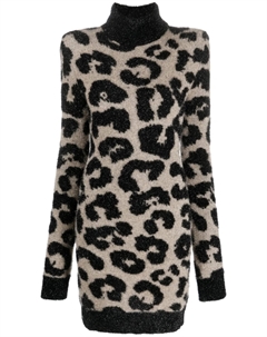 Платье с леопардовым принтом, черный Philipp plein