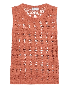 Топ рыхлой вязки, оранжевый Brunello cucinelli