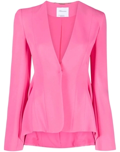 Однобортный блейзер с драпировкой, розовый Blumarine