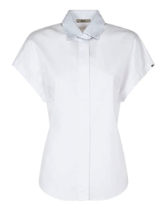 Структурированная рубашка с коротким рукавом, белый Herno