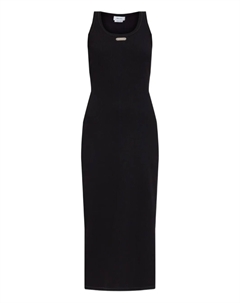 Платье миди без рукавов с застежкой, черный Alexander mcqueen
