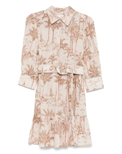 Льняное мини-платье, нейтральный Mc2 saint barth