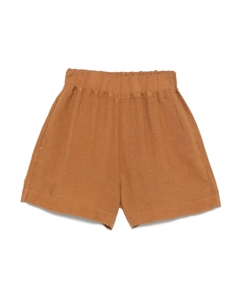 Льняные шорты, коричневый 120% lino