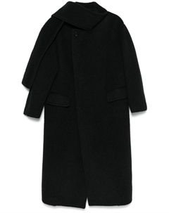 Пальто с шарфом, черный Msgm