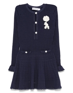 Платье крючком, синий Self-portrait