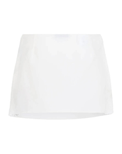 Мини-юбка с кружевными деталями, белый Miu miu