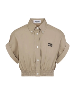 Рубашка из хлопка, нейтральный Miu miu