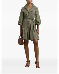 Платье-рубашка с поясом, зеленый Lauren ralph lauren