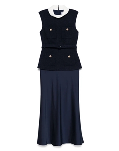 Многослойное платье, синий Self-portrait