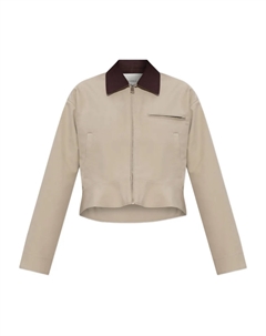 Укороченная куртка на молнии спереди, нейтральный Jw anderson