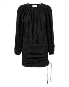 Платье Jaoni с длинными рукавами и складками, черный Isabel marant