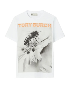 Футболка с изображением пчелы, белый Tory burch