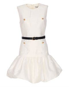 Мини-платье с оборками по подолу, белый Self-portrait