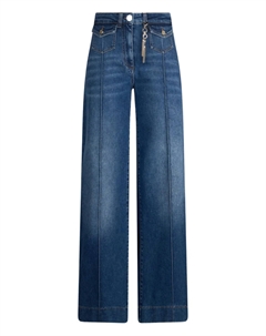 Расклешенные джинсы из хлопка б/у, синий Liu jo