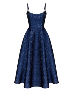 Жаккардовое платье миди, синий Post meridiem