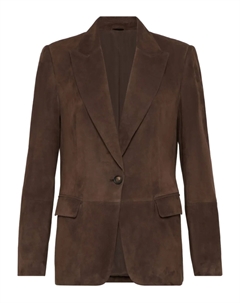 Замшевый пиджак, коричневый Brunello cucinelli