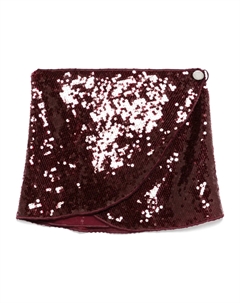 Юбка-халат, украшенная пайетками, красный Oseree