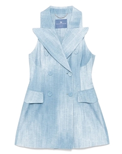 Платье мини с принтом, синий Ermanno scervino