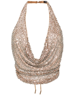 Retrofete топ Eleanor с кристаллами, коричневый