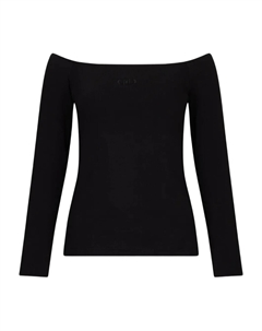 Топ с вырезом-лодочкой, черный Liu jo