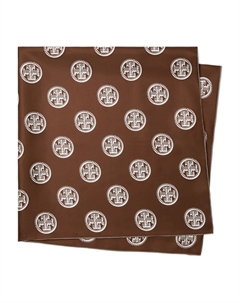 Узорчатое шелковое парео, коричневый Tory burch