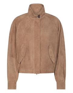 Замшевая куртка-бомбер, коричневый Brunello cucinelli