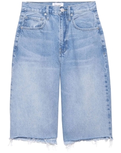 Шорты из хлопкового денима с необработанными краями, синий Frame