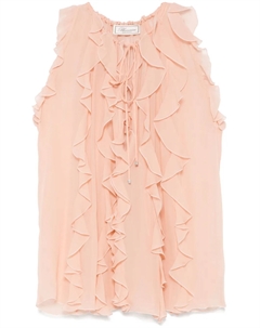 Блузка с оборками, розовый Blumarine