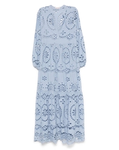 Платье из хлопка с V-образным вырезом, синий Mc2 saint barth