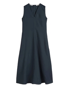 Платье миди А-силуэта с V-образным вырезом и рукавами, синий Marc o'polo