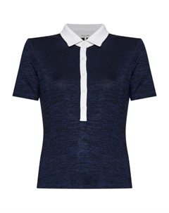 Двухцветный топ-поло, синий Rag & bone