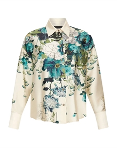 Рубашка из твила с принтом, белый Liu jo