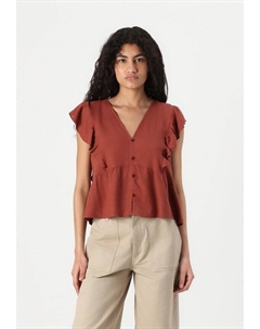 Блузка с воланами из Ирландии, бордовый Only