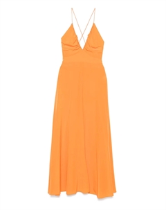 Длинное шелковое платье, оранжевый Aspesi