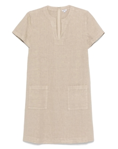 Льняное платье мини, нейтральный Aspesi