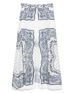 Юбка с принтом бандана, белый Sandro