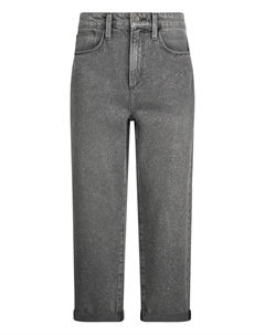 Джинсы прямого кроя с высокой талией, серый Liu jo
