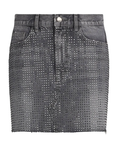 Юбка из денима с потертостями, серый Liu jo