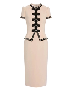 Платье с баской, нейтральный Jenny packham