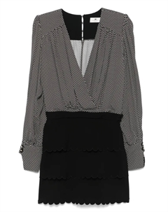 Платье в горошек, черный Elisabetta franchi